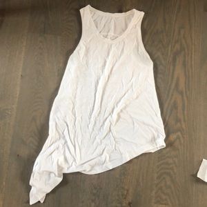White side tie lululemon tank